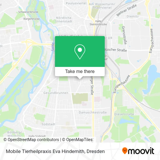 Карта Mobile Tierheilpraxis Eva Hindemith