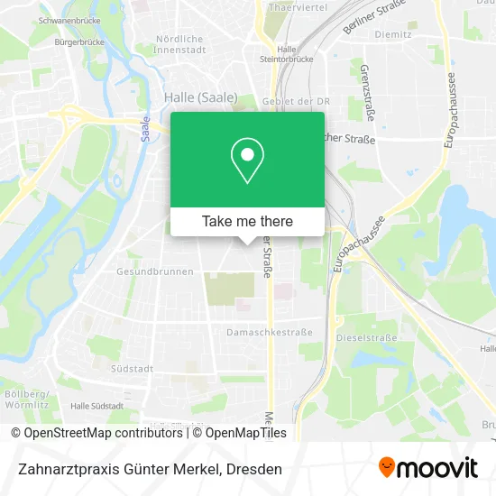 Карта Zahnarztpraxis Günter Merkel
