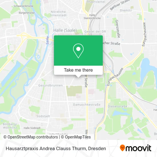 Карта Hausarztpraxis Andrea Clauss Thurm