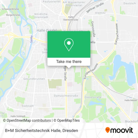 Карта B+M Sicherheitstechnik Halle