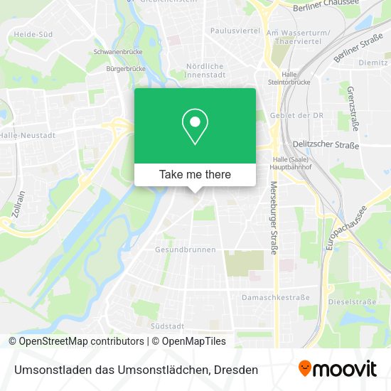 Карта Umsonstladen das Umsonstlädchen