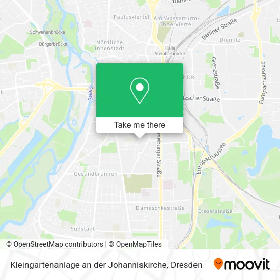 Карта Kleingartenanlage an der Johanniskirche