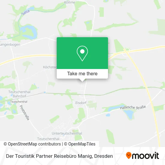 Карта Der Touristik Partner Reisebüro Manig