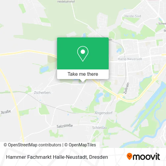 Карта Hammer Fachmarkt Halle-Neustadt