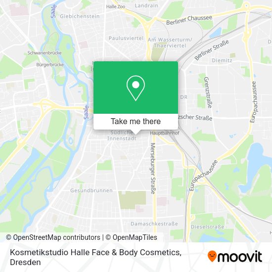 Карта Kosmetikstudio Halle Face & Body Cosmetics