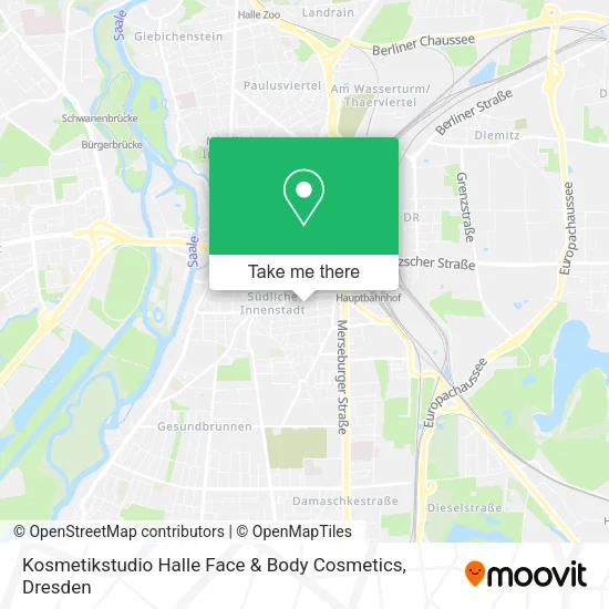 Карта Kosmetikstudio Halle Face & Body Cosmetics