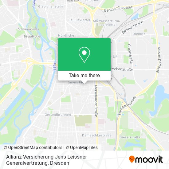 Карта Allianz Versicherung Jens Leissner Generalvertretung