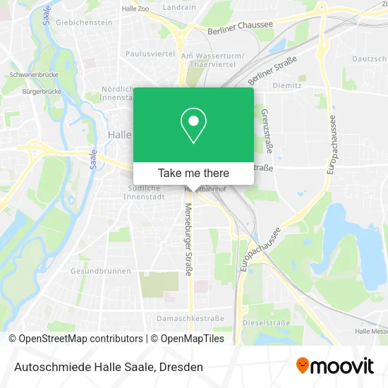 Карта Autoschmiede Halle Saale