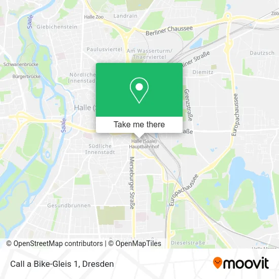 Карта Call a Bike-Gleis 1