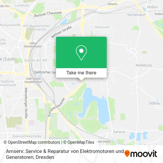 Карта Amserv: Service & Reparatur von Elektromotoren und Generatoren