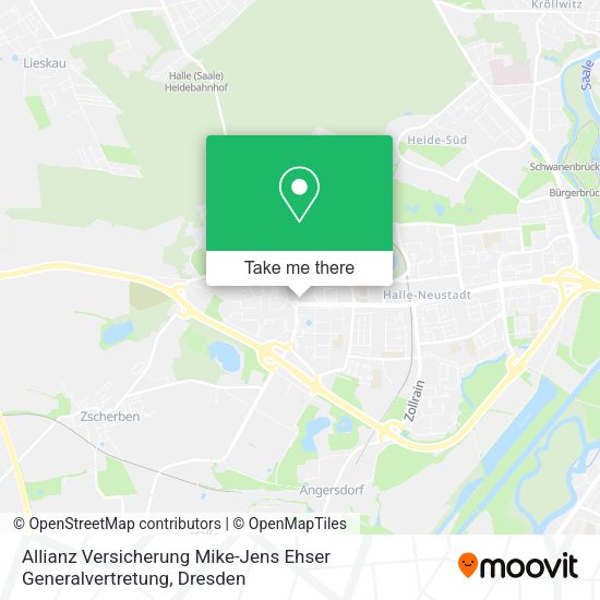 Карта Allianz Versicherung Mike-Jens Ehser Generalvertretung
