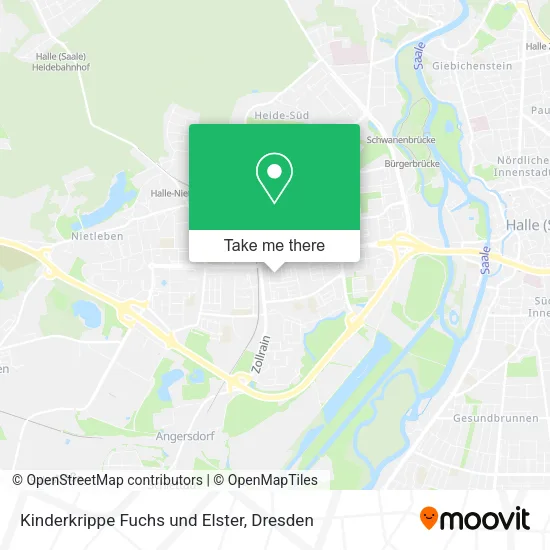 Карта Kinderkrippe Fuchs und Elster