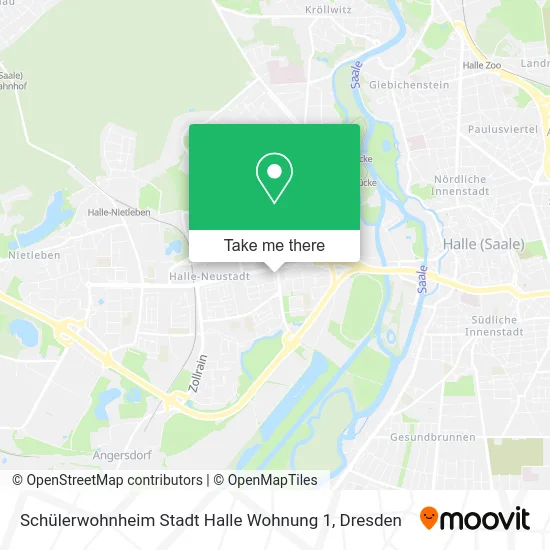 Карта Schülerwohnheim Stadt Halle Wohnung 1