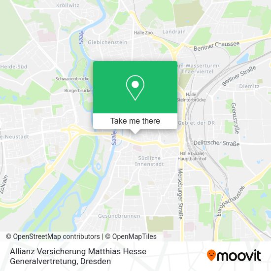 Карта Allianz Versicherung Matthias Hesse Generalvertretung