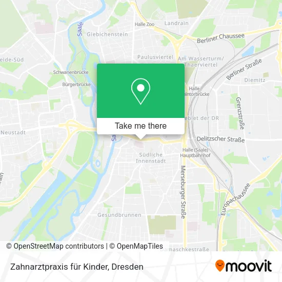 Карта Zahnarztpraxis für Kinder