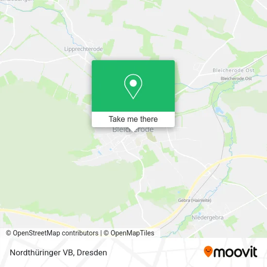 Карта Nordthüringer VB