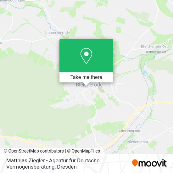 Карта Matthias Ziegler - Agentur für Deutsche Vermögensberatung