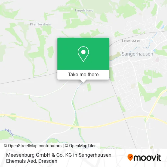 Карта Meesenburg GmbH & Co. KG in Sangerhausen Ehemals Asd
