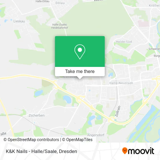 Карта K&K Nails - Halle/Saale