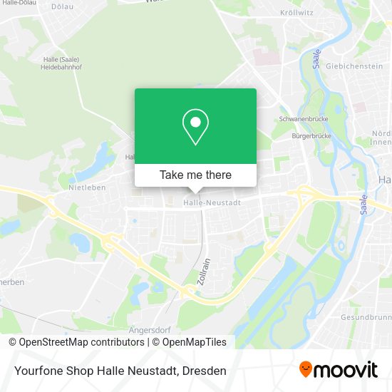 Карта Yourfone Shop Halle Neustadt