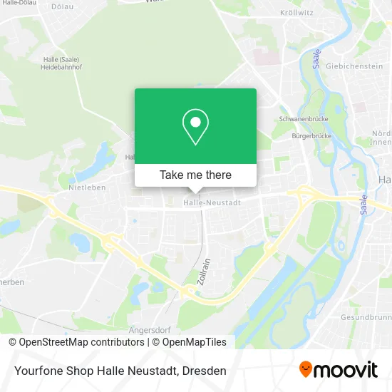 Карта Yourfone Shop Halle Neustadt