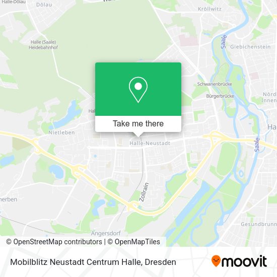 Карта Mobilblitz Neustadt Centrum Halle