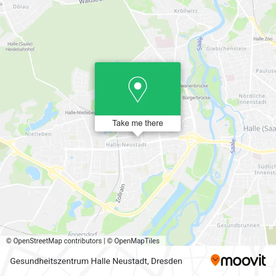 Карта Gesundheitszentrum Halle Neustadt