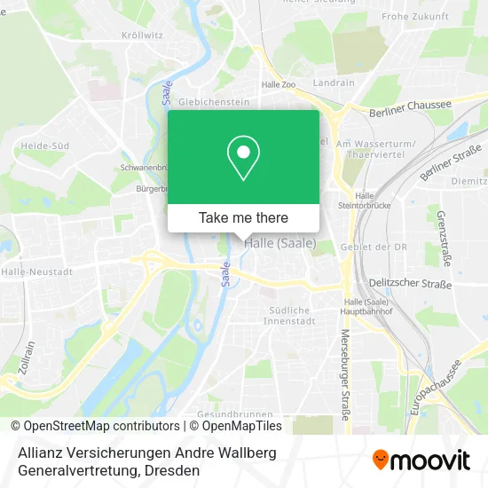 Карта Allianz Versicherungen Andre Wallberg Generalvertretung