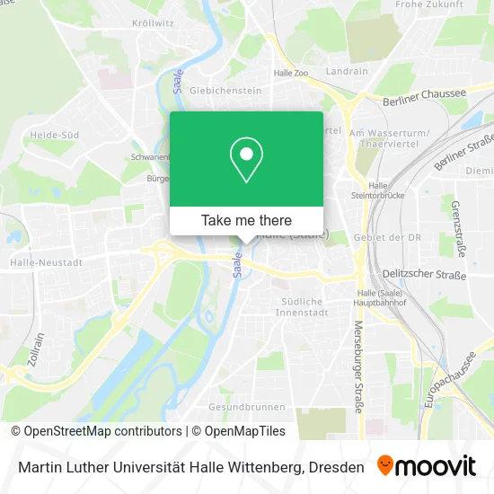 Карта Martin Luther Universität Halle Wittenberg