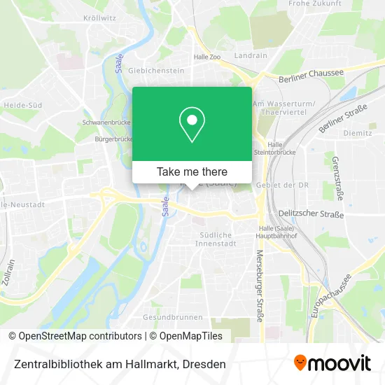 Карта Zentralbibliothek am Hallmarkt