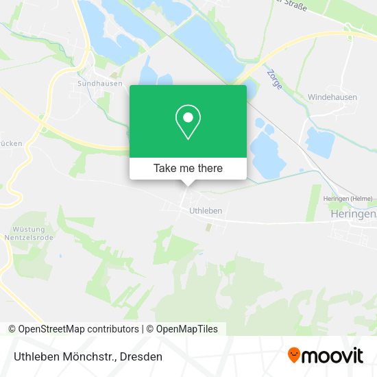 Карта Uthleben Mönchstr.