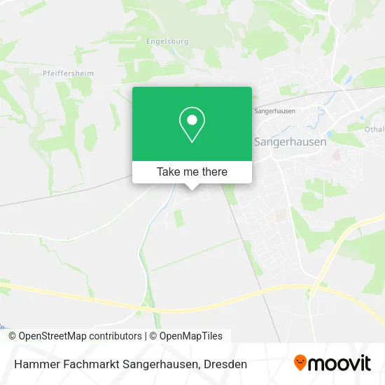 Карта Hammer Fachmarkt Sangerhausen