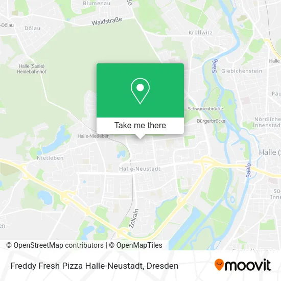 Карта Freddy Fresh Pizza Halle-Neustadt