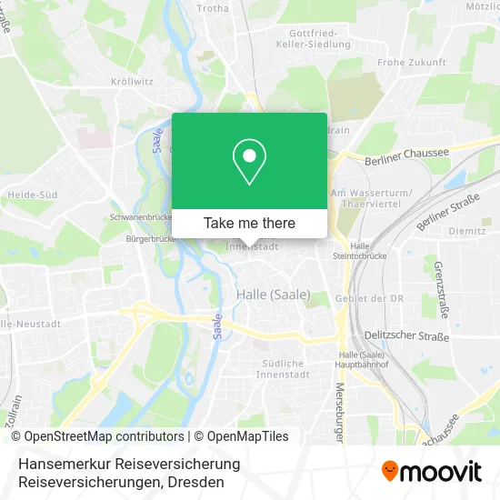 Карта Hansemerkur Reiseversicherung Reiseversicherungen