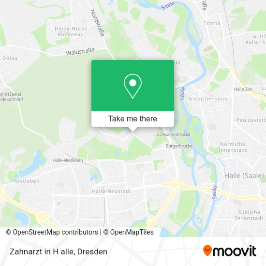Карта Zahnarzt in H alle