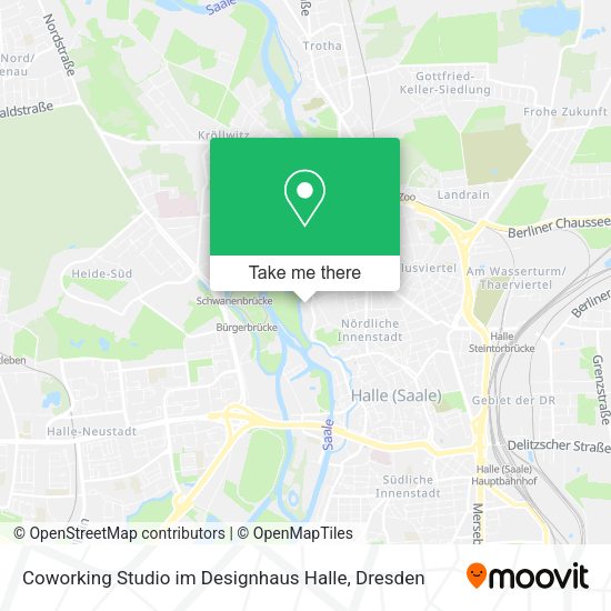 Карта Coworking Studio im Designhaus Halle