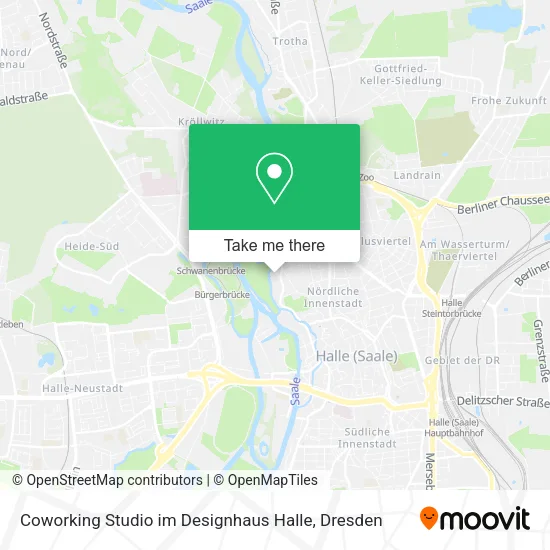 Карта Coworking Studio im Designhaus Halle
