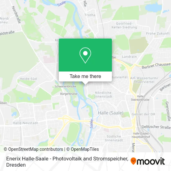 Карта Enerix Halle-Saale - Photovoltaik and Stromspeicher