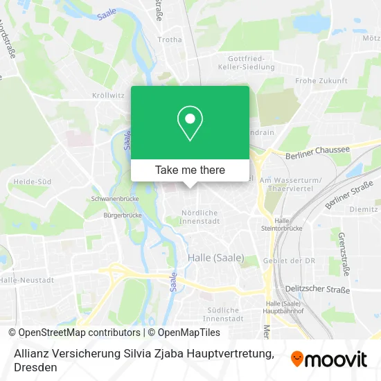 Карта Allianz Versicherung Silvia Zjaba Hauptvertretung