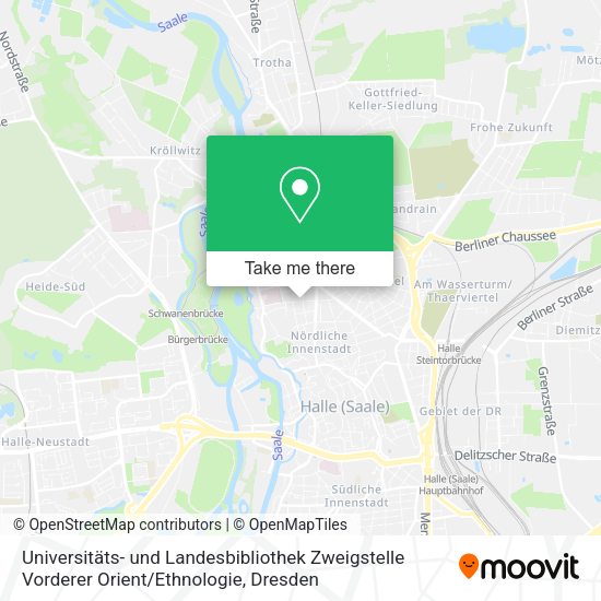 Карта Universitäts- und Landesbibliothek Zweigstelle Vorderer Orient / Ethnologie