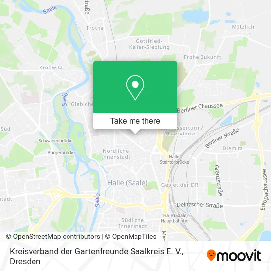 Карта Kreisverband der Gartenfreunde Saalkreis E. V.