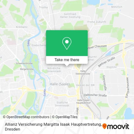 Карта Allianz Versicherung Margitta Isaak Hauptvertretung