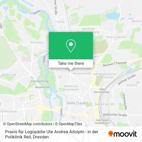 Карта Praxis für Logopädie Ute Andrea Adolphi - in der Poliklinik Reil