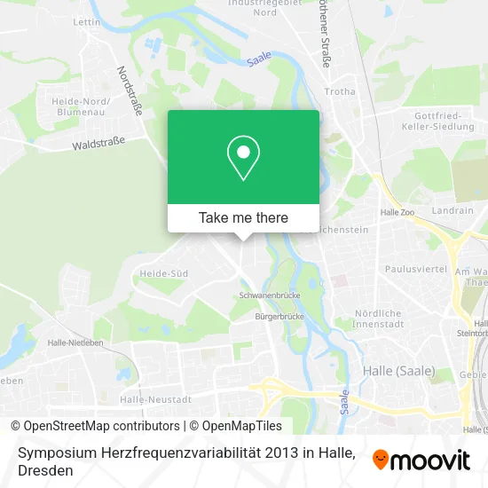 Карта Symposium Herzfrequenzvariabilität 2013 in Halle