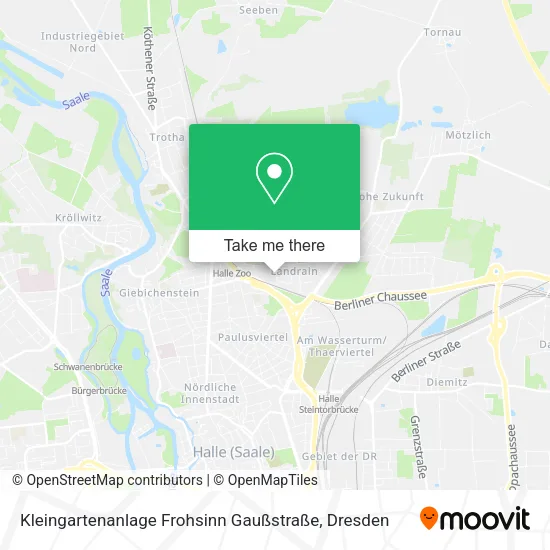 Карта Kleingartenanlage Frohsinn Gaußstraße