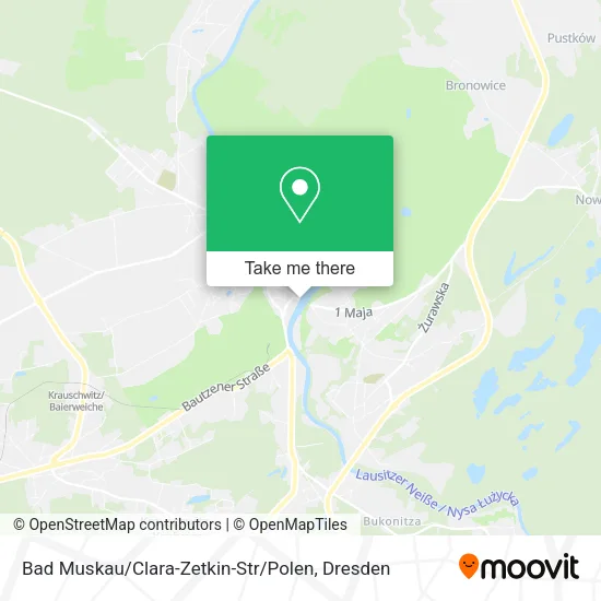 Карта Bad Muskau / Clara-Zetkin-Str / Polen