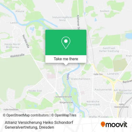 Карта Allianz Versicherung Heiko Schondorf Generalvertretung