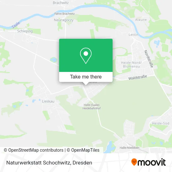 Карта Naturwerkstatt Schochwitz