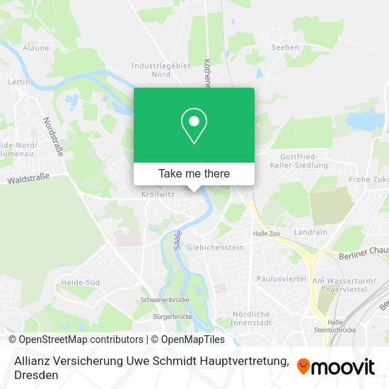 Карта Allianz Versicherung Uwe Schmidt Hauptvertretung