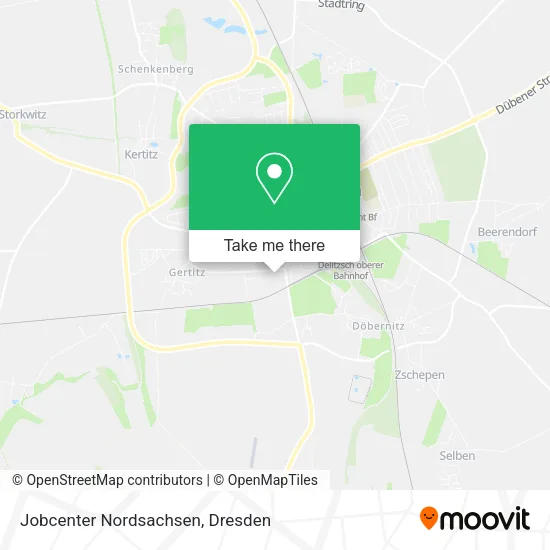 Карта Jobcenter Nordsachsen